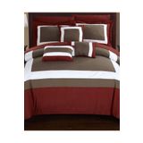 Metinev Battal Boy Bordo Kahve Beyaz Pamuk Saten Nevresim Takımı Beyaz Kahve Bordo 220 X 240