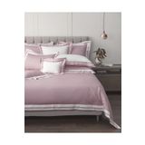 Metinev Battal Boy Pembe Beyaz Pamuk Saten Nevresim Takımı Pembe 220 X 240