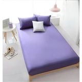 Metinev Çift Kişilik Pamuk Saten Çarşaf – Lastiksiz – Farklı Renk ve Boyut Seçenekleri - Mor - 240 x 260 cm