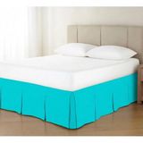 Metinev Metin Ev Premium Baza Eteği Su Itici Leke Tutmaz Düğme Detaylı - Turkuaz - 140 x 200 cm