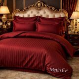 Metinev Metin Ev® Soft Fringe Saçaklı Nevresim Takımı — Yumuşak Dokulu Premium Seri - Lacivert - 220 x 240 cm