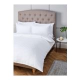 Metinev Organik Pamuk Saten Battal Boy Nevresim Takımı Beyaz 240 X 280