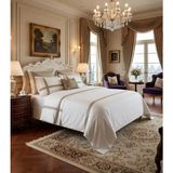 Metinev Pamuk Saten Nevresim Takımı 4 Yastık Kılıfı Lastiksiz Çarşaf Lüks Konfor - Beyaz - 200 x 220 cm