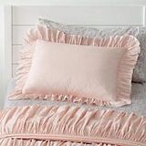 Metinev Pembe Fırfırlı Pamuk Saten Ikili Yastık Kılıfı - 50 x 70 cm