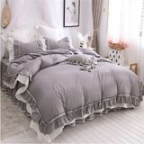 Metinev Romantic Frill Pamuk Saten Nevresim Takımı - Beyaz - 220 x 240 cm