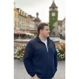 Met&Kon Erkek Lacivert Büyük Beden Polar Ceket - 4XL