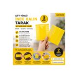 Metler 2 Adet Çift Yönlü Tarak Ince Kalın Bit Tarağı Cep Tarak Sarı Renk