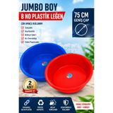 Metler Plastik Yumuşak Kaliteli Kırılmaz Jumbo Boy 8 No Plastik Leğen Kurbanlık-Salçalık 2 Adet 75 Cm