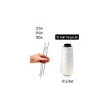 Metler Yorgan Iğnesi Çuvaldız Iğne 12cm&15cm& 25 cm Yorgan İpi ( 1 Adet) 4'LüSet