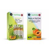 metli Matcha Bromelain Yeşil Çay & Kayısı Özlü Toz İçecek – Detoks ve Metabolizma Destekleyici 2 li set 40 Saşe