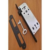 Metlox Siyah Oval Oda Sessiz Kapı Kilidi 40 Mm