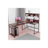 Metmobsan L Tipi Raflı Bilgisayar Ve Çalışma Masası 180X120