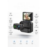 METONTECH mini 4K Aksiyon Kamerası Wi-Fi | VLOG, Açılabilir Selfie Ekranı | Manyetik Şarj Kutusu, Siyah
