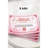 Metranya Bekarlığa Veda Katılım Sertifikası 8 Adet Bride To Be Partisi Eğlenceli Geline Hediye Düğün Konsepti