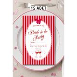 Metranya Bekarlığa Veda Partisi Masa Kartı 15 Adet Bride To Be Sunum Süsü Gelin Nedime Motto Konsept Set