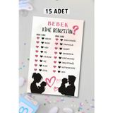 Metranya Cinsiyet Belirleme Partisi Bebek Kime Benzesin? 15 Adet Baby Shower Hediye Süs Anı Hatıra Oyun Kartı