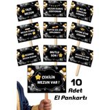 Metranya Mezuniyet Konuşma Balonları 10 Adet El Pankartı Mezuniyet Töreni Kutlama Süsleri Seti Parti Kartları