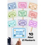 Metranya Okula Hoşgeldin El Pankartı 10 Adet, Okulda İlk Günüm Konuşma Balonları, Sınıfına Hoşgeldin, Okuluna Hoşgeldin, Öğretmen Sınıf Karşılama, İlkokul Hediye Seti, Sınıf Kartları, Okula Başladım Hediyesi