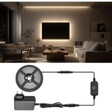 Metre Günışığı Şerit LED Dokunmatik Anahtar Tak Çalıştır Hazır Set Adaptör Dahil, Açma-Kapama, Parlaklık Ayarı Yapılabilir, Mutfak, Tezgah, Dolap Içi, Ayna, Tv Ünitesi Aydınlatma