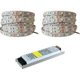 Metre Şerit LED Beyaz Renk + 12V 10 Amper 120 Watt LED Trafo - 3 Dirençli Double Pcb - Oturma Odası, Yatak Odası ve Mutfak Için Gizli Aydınlatma