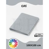 Metrelik Ince Keçe Kumaş Keçe 1 mm Aktivite Keçesi Renkli Keçe 1 Metre (100 cm x 100 Cm) - Gri