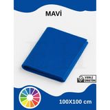 Metrelik Ince Keçe Kumaş Keçe 1 mm Aktivite Keçesi Renkli Keçe 1 Metre (100 cm x 100 Cm) - Mavi