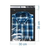 Metro Ambalaj 30X38+5CM Tek Taraf Şeffaf Kargo Poşeti - 1000 Adet - Şeffaf - Siyah