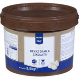 Metro Chef Beyaz Damla Çikolata 2,5 kg Pastacılık Ürünleri