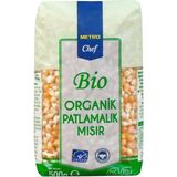 Metro Chef Bio Popcorn Patlatmalık Mısır 500 gr 2 Paket Şef Mutfak Baklagil Kuru Gıda Organik