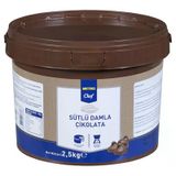 Metro Chef Damla Çikolata 2,5 Kg Sütlü (2'Li Paket)