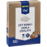 Metro Chef Damla Çikolata Çift Renk 250G Pastacılık Pasta Tatlı Mutfak Şef