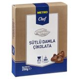 Metro Chef Sütlü Damla Çikolata 250 G Pastacılık İçin 5'Li Avantaj Paketi