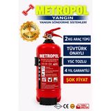 METROPOL 2 kg tozlu yangın söndürme cihazı, yangın söndürme tüpü, yangın tüpü, yangın söndürücü, yangın
