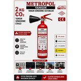 Metropol Yangın 2 kg (Co2) Karbondioksitli Yangın Söndürme Tüpü , Yangın Söndürme Tüpleri