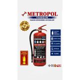 Metropol Yangın 6 kg Tozlu Yangın Söndürme Tüpü 4 Yıllık Levha Hediyeli