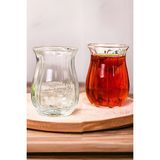 Metropolavm 6'lı Cam Çay Bardağı Kaveh Linka 155CC Özel Tasarım - Şeffaf - 150 ml