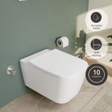 Metropole Square 7906B401-0090 Asma Klozet, 56 Cm, Vitraclean, Mat Beyaz