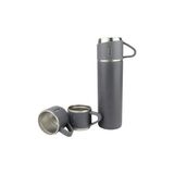 Metropolitan 321 Çelik Termos 500ML 8139 3'lü Set - Sıcak / Soğuk - 500 ml - Gri