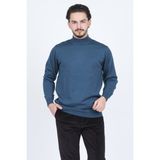 Metropolitan Erkek Yarım Balıkçı Triko Kazak 6241000 Petrol - 3XL