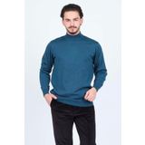 Metropolitan Erkek Yarım Balıkçı Triko Kazak 6241000 Petrol - XXL