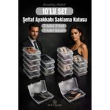 Metsar Home 10’lu Set Şeffaf Ayakkabı Kutusu Erkek & Bayan– Ayakkabı Saklama Kutusu Düzenleyici Organizer