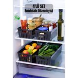 Metsar Home 4 Adet Buzdolabı Düzenleyici Dolap İçi Organizer Sebzelik, Meyvelik
