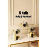 Metsar Home 5 Katlı Çok Amaçlı Makyaj Organizeri - Takı Düzenleyici Banyo Rafı Şampuanlık