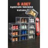 Metsar Home 6 Adet Lüx Ayakkabı Saklama Kutusu İstiflenebilir & Ayakkabı Dolabı, Organizer,Ayakkabılık