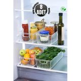 Metsar Home 8 Adet Şeffaf Buzdolabı Düzenleyici Dolap İçi Organizer Sebzelik, Meyvelik