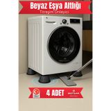 Metsar Home Beyaz Eşya Altlığı Ayağı 4 Adet Çamaşır Bulaşık Makinası Buzdolabı Yükseltici Titreşim Önleyici