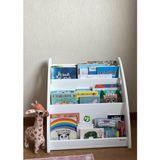 METSERDEKO Çocuk Montessori Kitaplık (beyaz) 3 Katmanlı Raf Ahşap Kitaplık