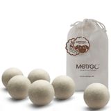 METSGO (6 Adet) Yün Kurutma Topu - Doğal Yumuşatıcı- Kırışık Giderici - Kurutma Makinesi Için