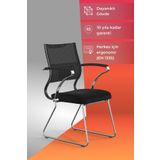 METTA Ergolife Sit Air Ergonomik Bekleme Koltuğu | Bel Destekli, Fileli, Toplantı Sandalyesi -572.5F.1.6A4