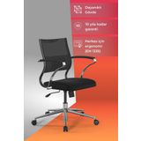 METTA Ergolife Sit Air Ofis Koltuğu | Yükseklik Ayarlı, Fileli, Siyah, Bilgisayar Sandalyesi -572.5F.1.2A2